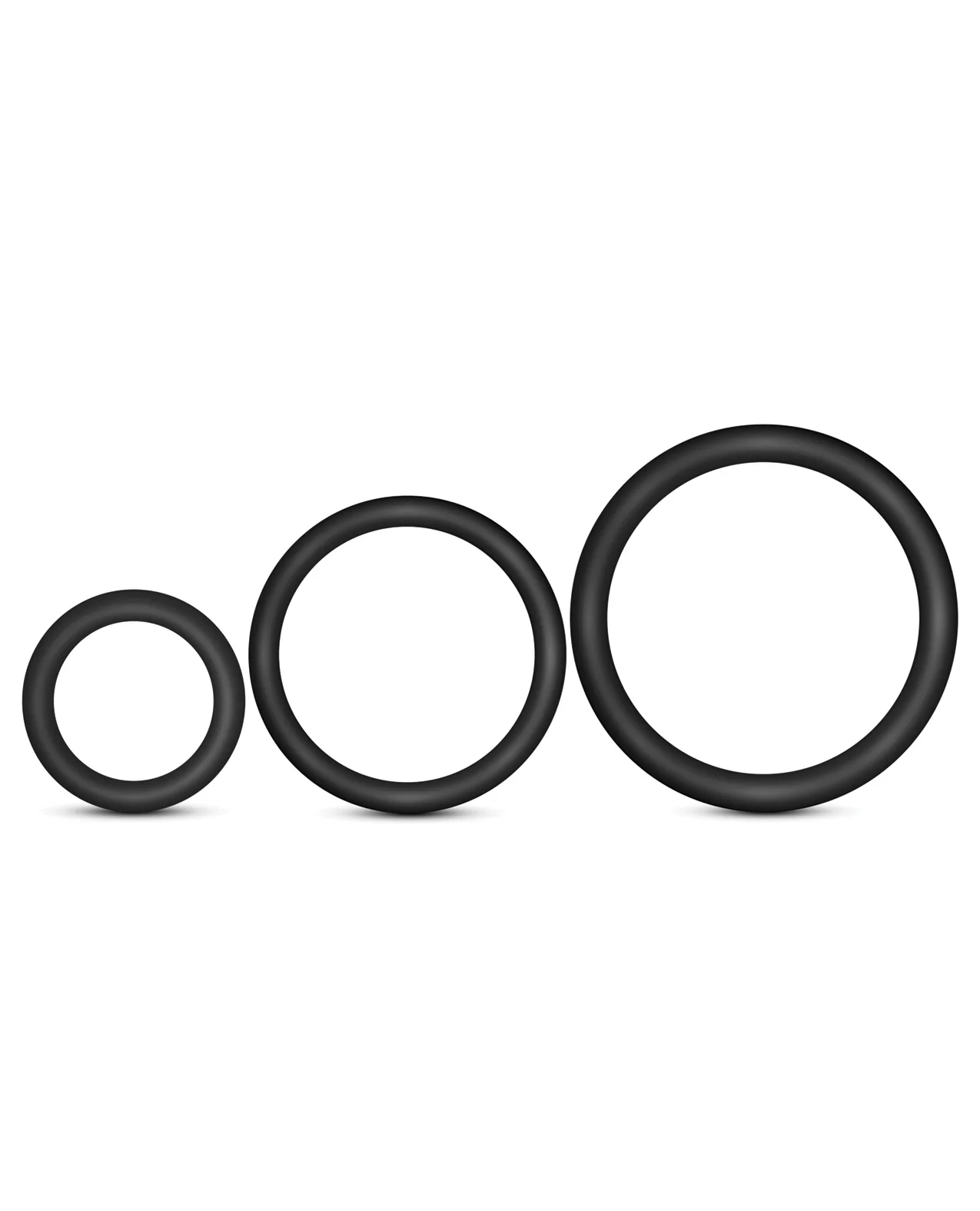 Blush Performance VS4 Pure Premium Silicone Cockring Set - Black - Image 2