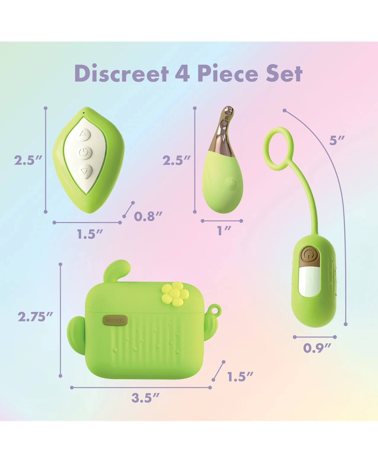 Blush Play With Me Blooming Bliss Remote Controlled Vibrating Kit - Green - Image 4