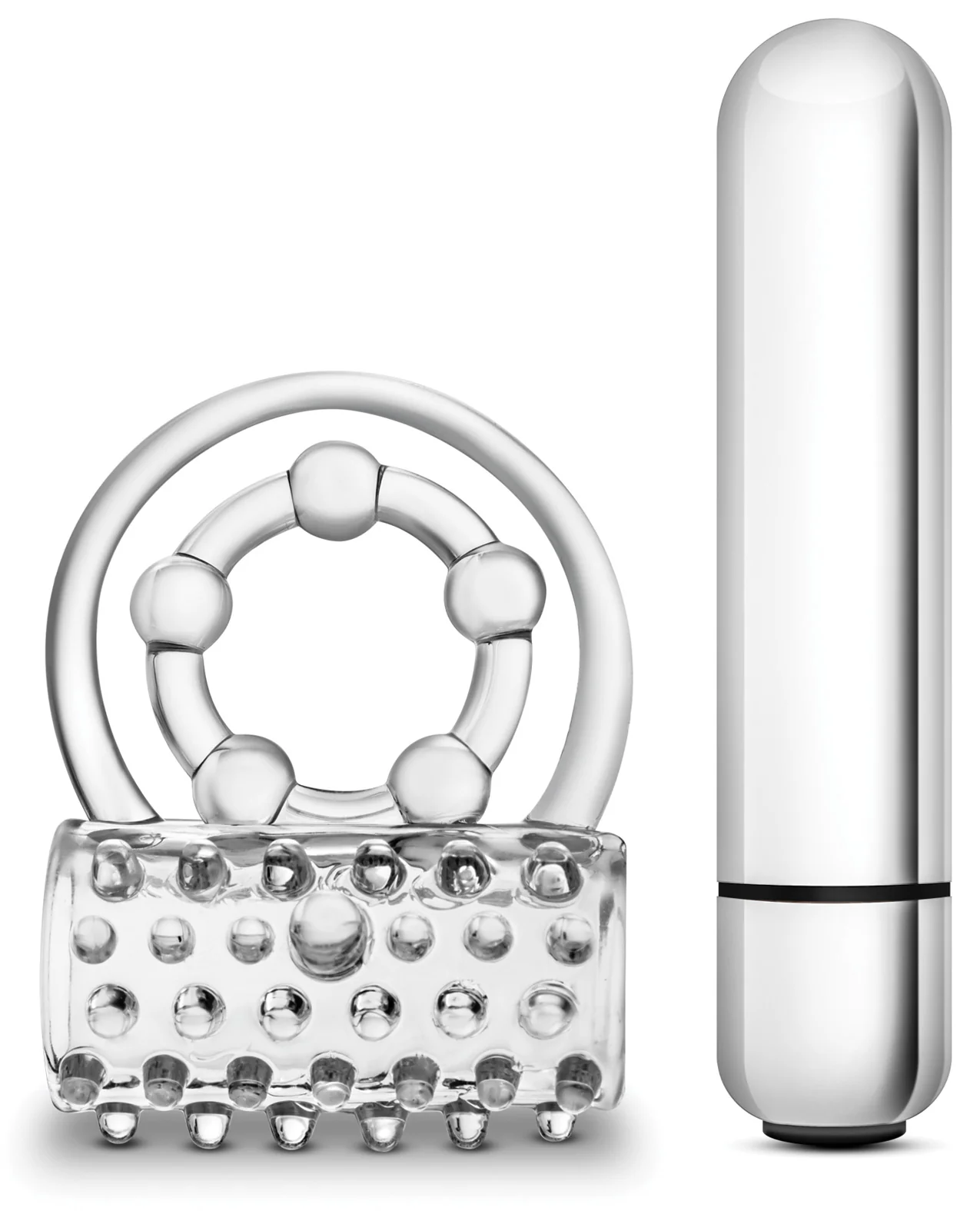 Blush Stay Hard Super Clitifier Cock Ring - Clear - Image 4