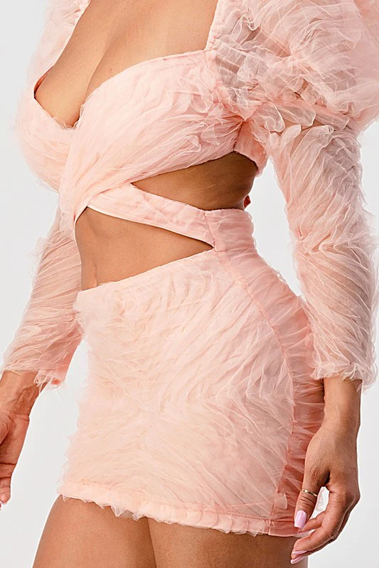 Blush Swirl Mini Dress - Image 16