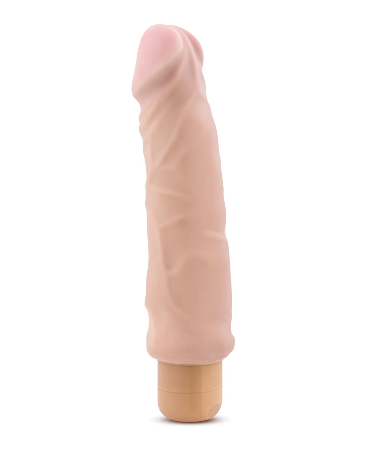 Blush X5 Plus Hard On Vibrating 9" Dildo - Beige - Image 3