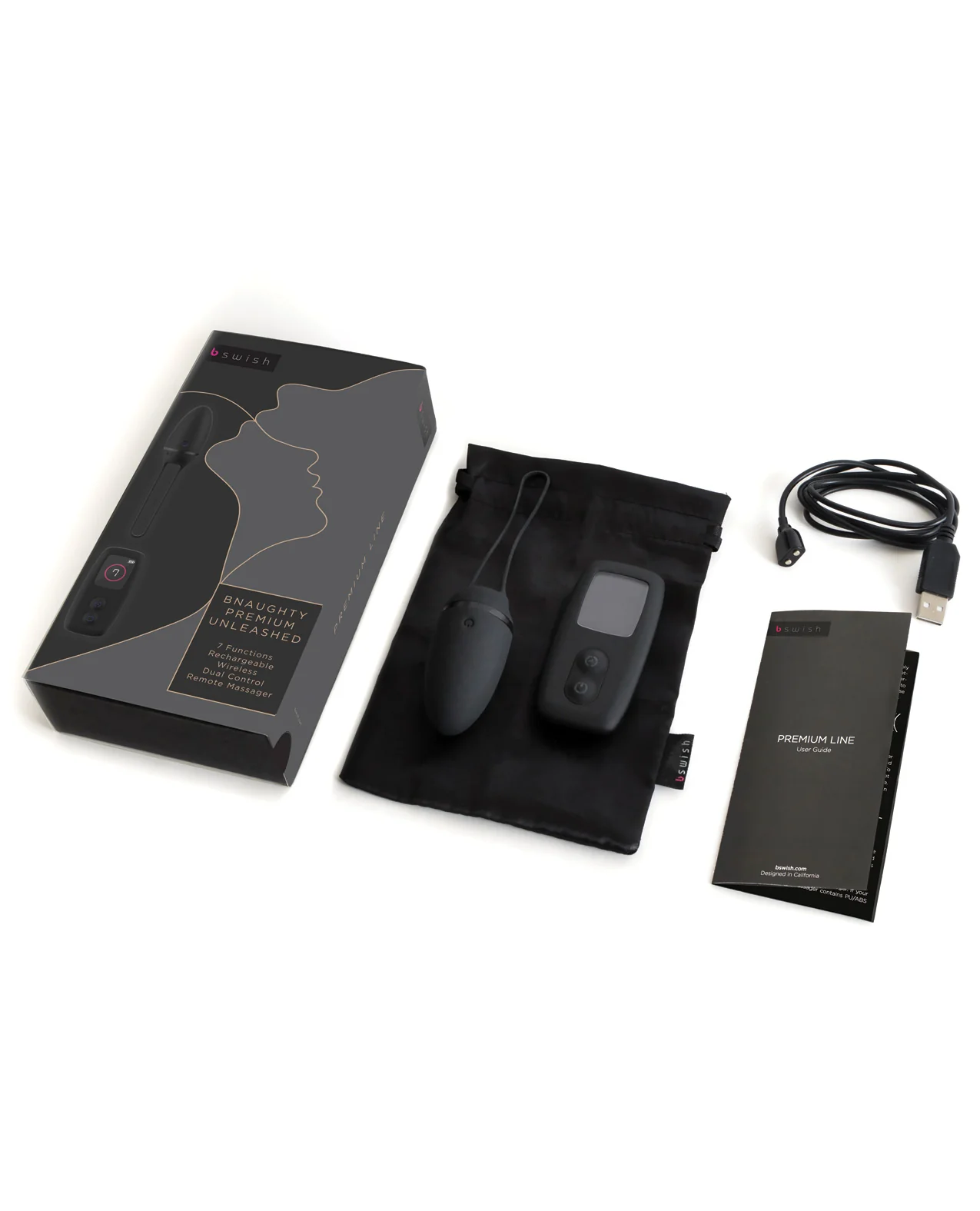Bnaughty Premium Unleashed Remote Control Bullet - Noir - Image 5