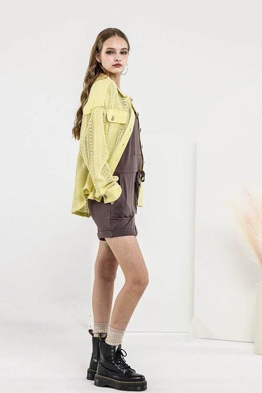 Boho Crochet Lace Button Down Cotton Shacket - Image 10