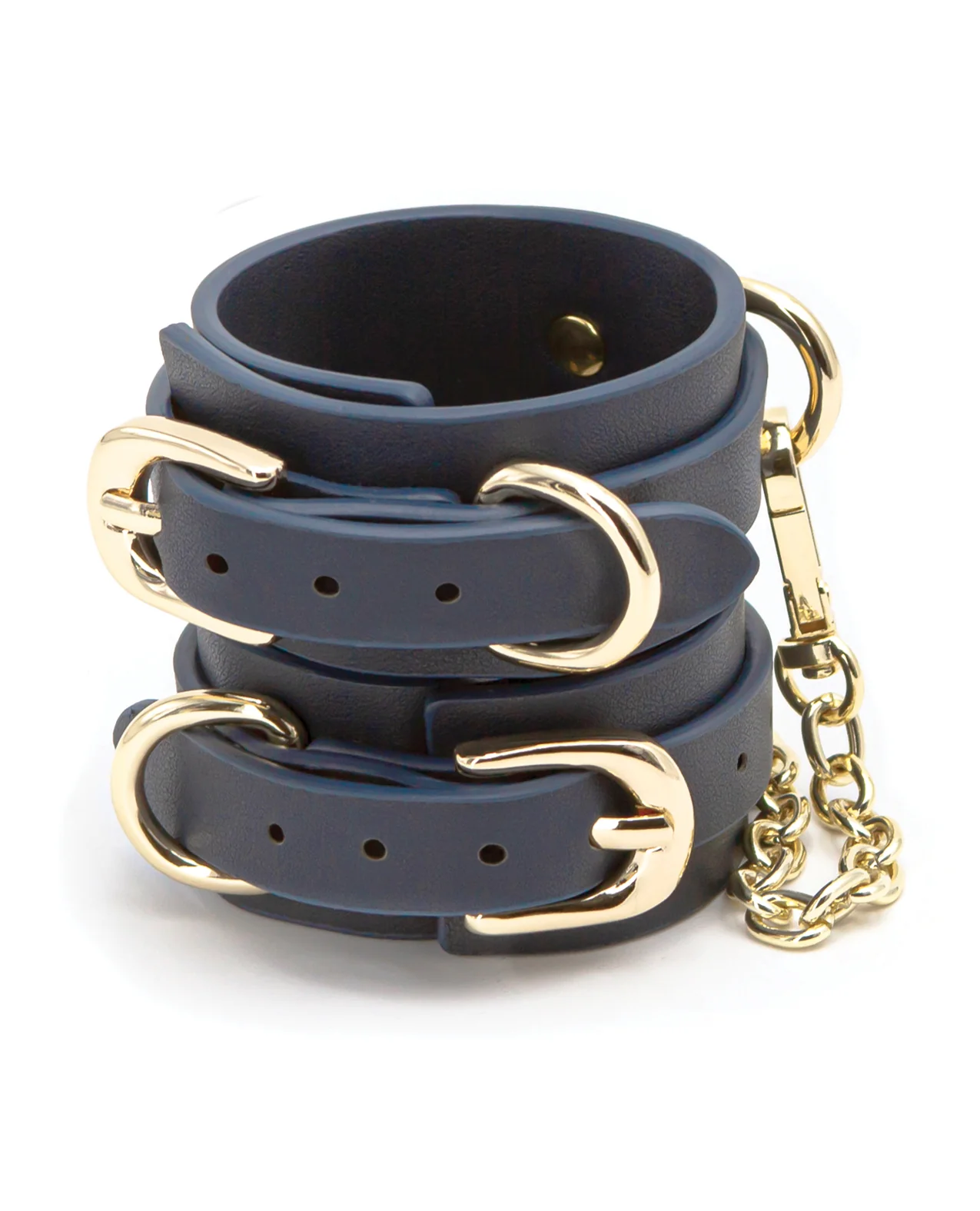 Bondage Couture Vinyl Wrist Cuff - Blue - Image 2