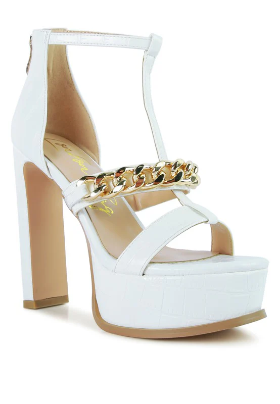 BONITA METAL CHAIN ZIP UP SANDAL - Image 14