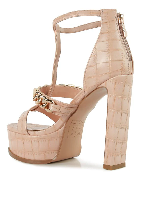 BONITA METAL CHAIN ZIP UP SANDAL - Image 8