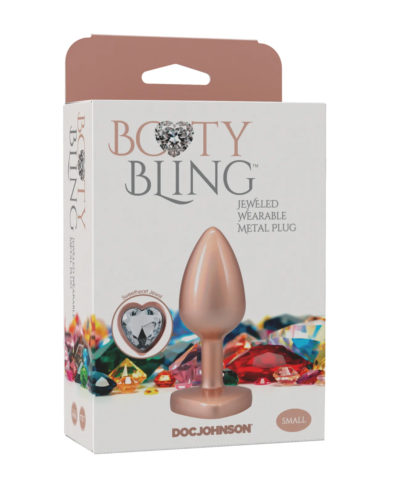 Booty Bling Jeweled Metal Plug - Small Gold
