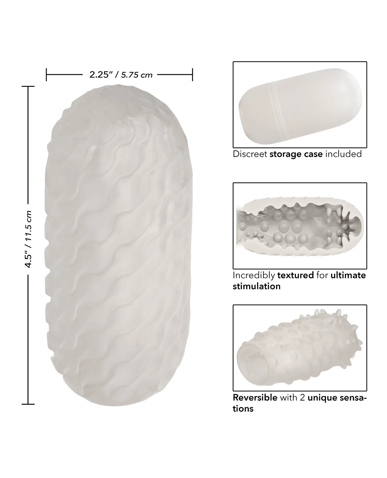 Boundless Reversible Nubby Stroker - White - Image 5