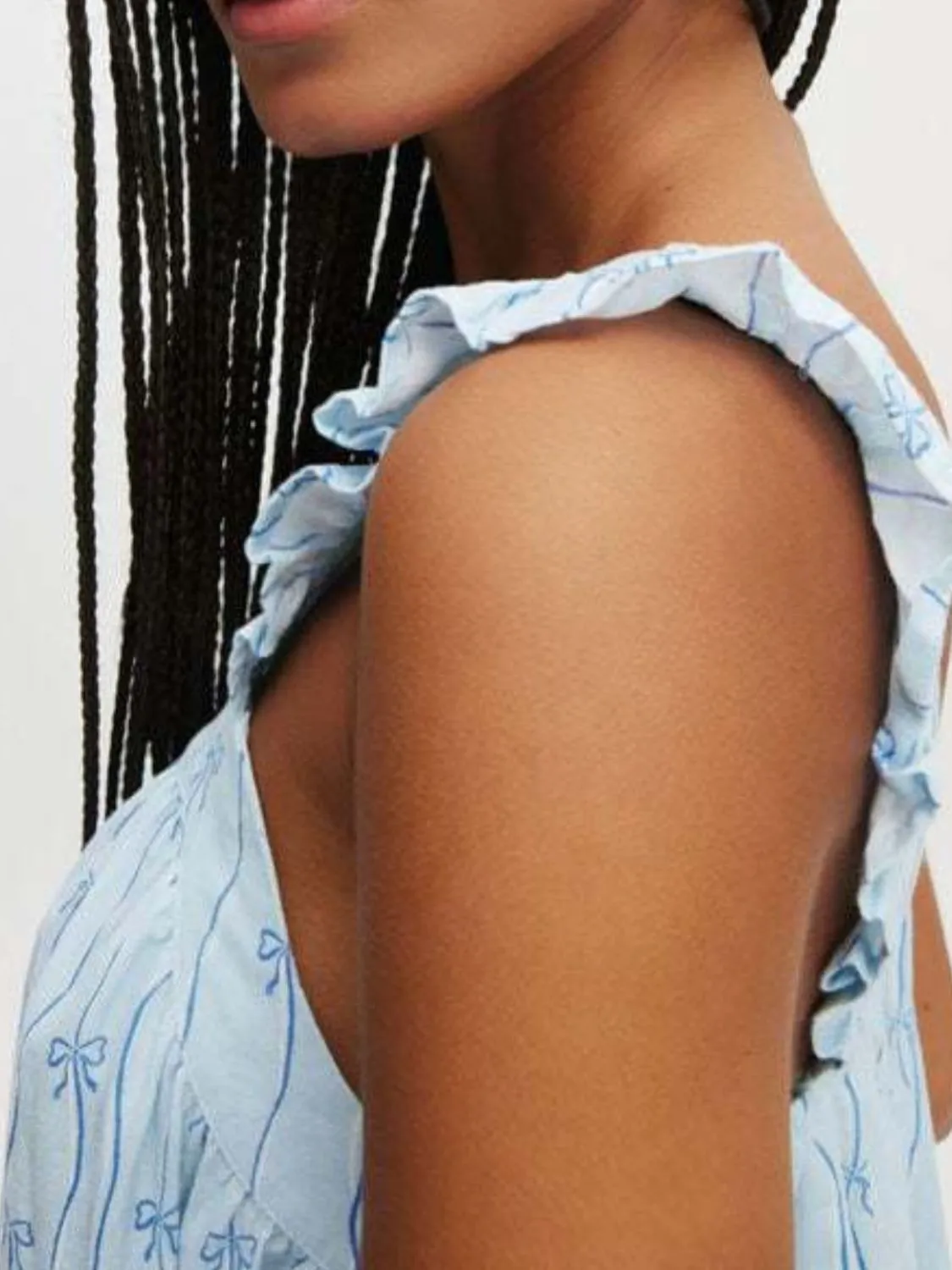 Bow Print Square Neck Cami and Shorts Set - Image 7