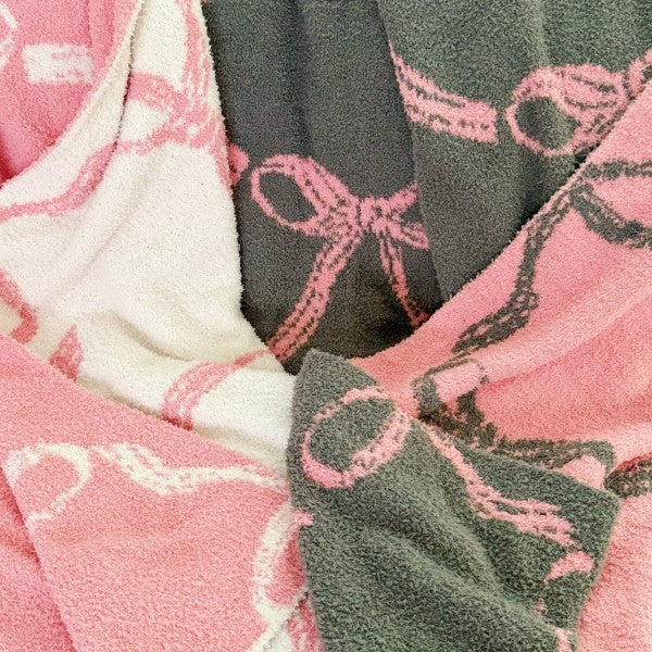 Bow Scalloped Coziest Blanket - Image 6