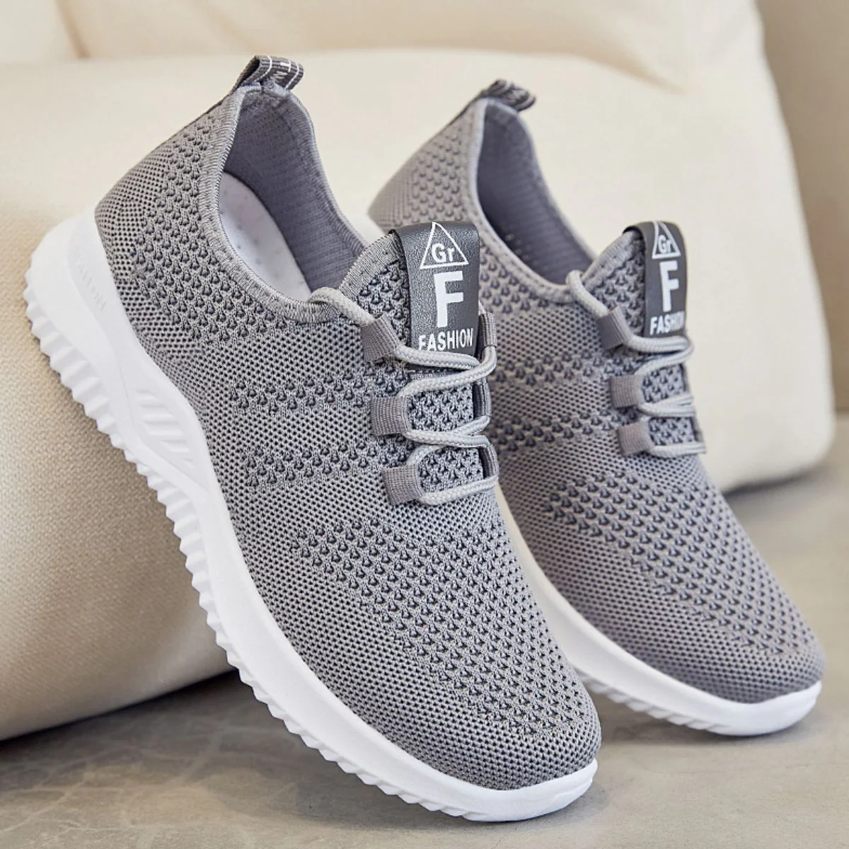 Breathable Mesh Lace Up Athletic - Image 2