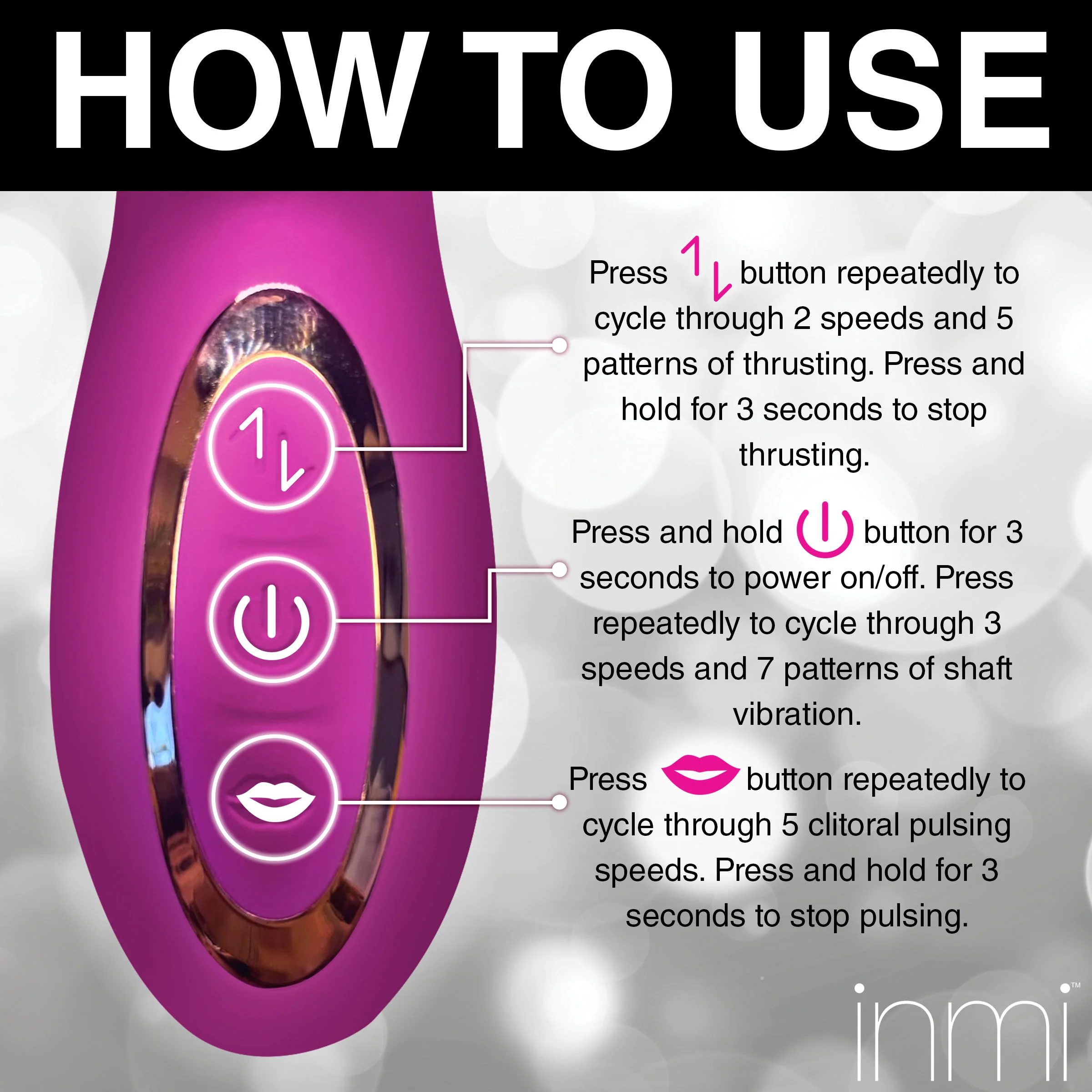 Bumping Bunny Thrusting & Pulsing Silicone Rabbit Vibrator - Image 10
