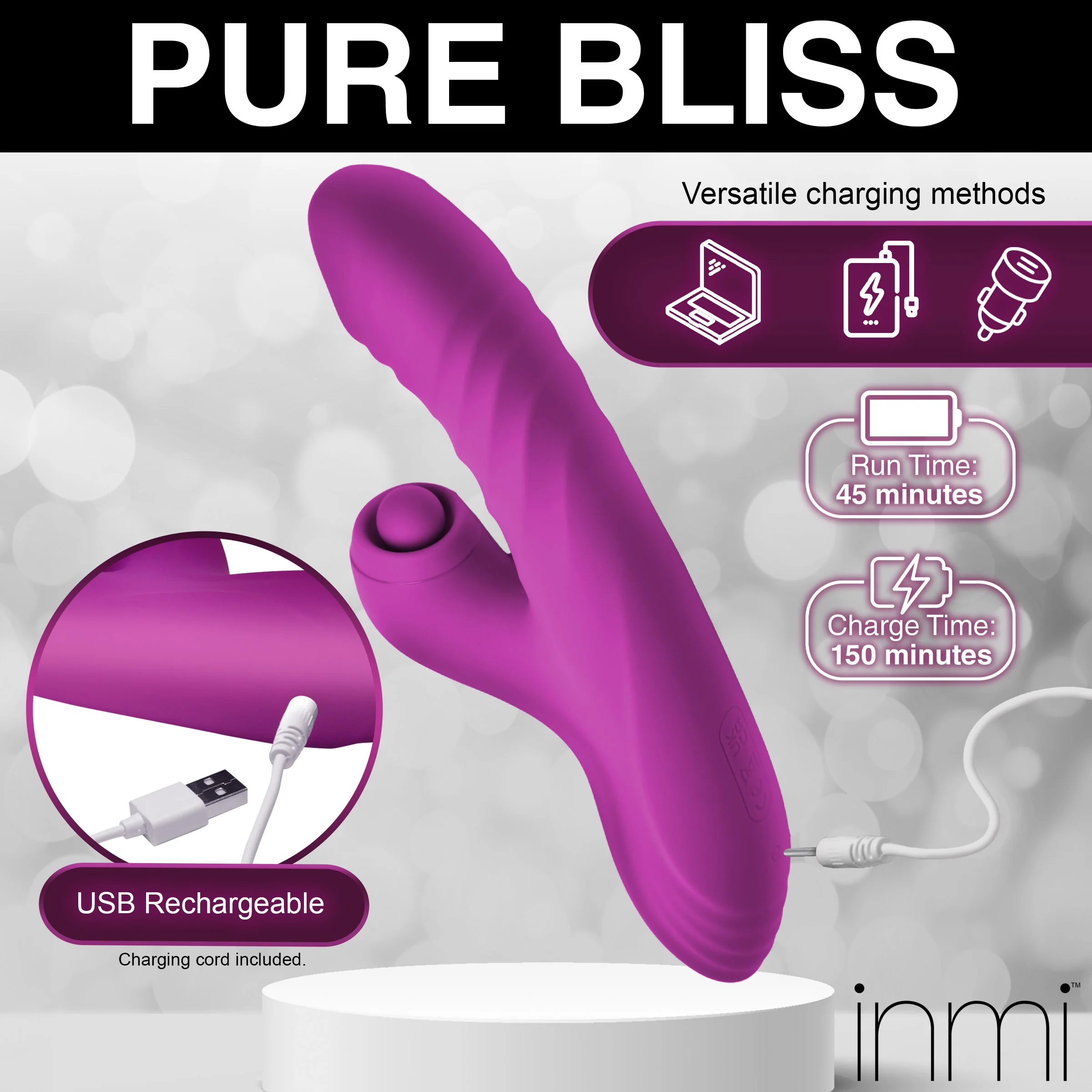 Bumping Bunny Thrusting & Pulsing Silicone Rabbit Vibrator - Image 5