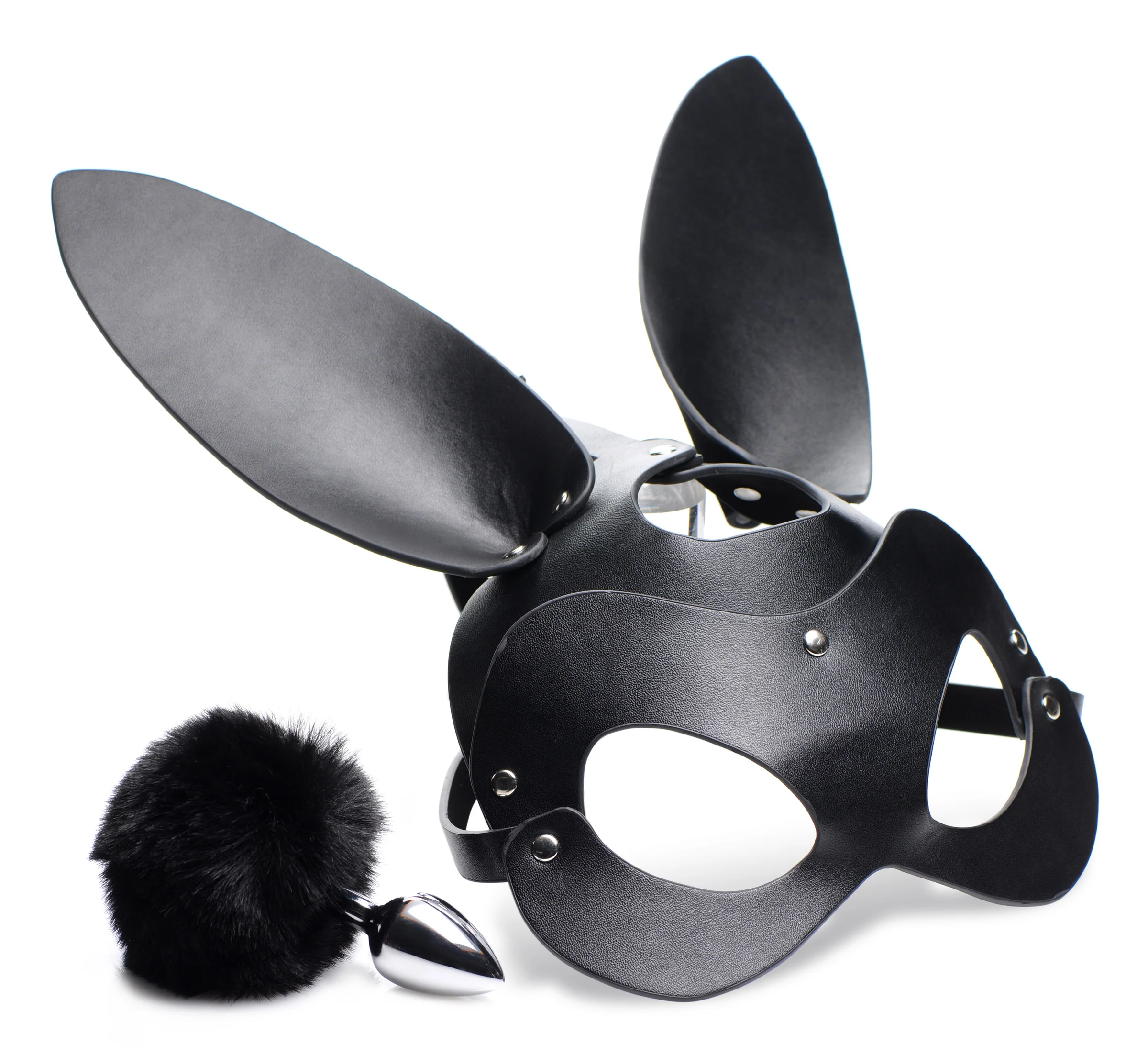 Bunny Tail Anal Plug And Mask Set - Image 2