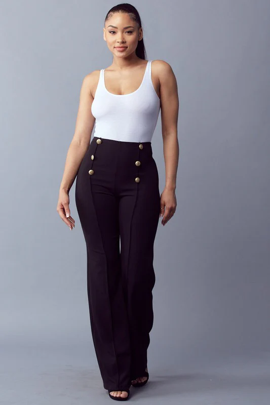 Button down flare pants