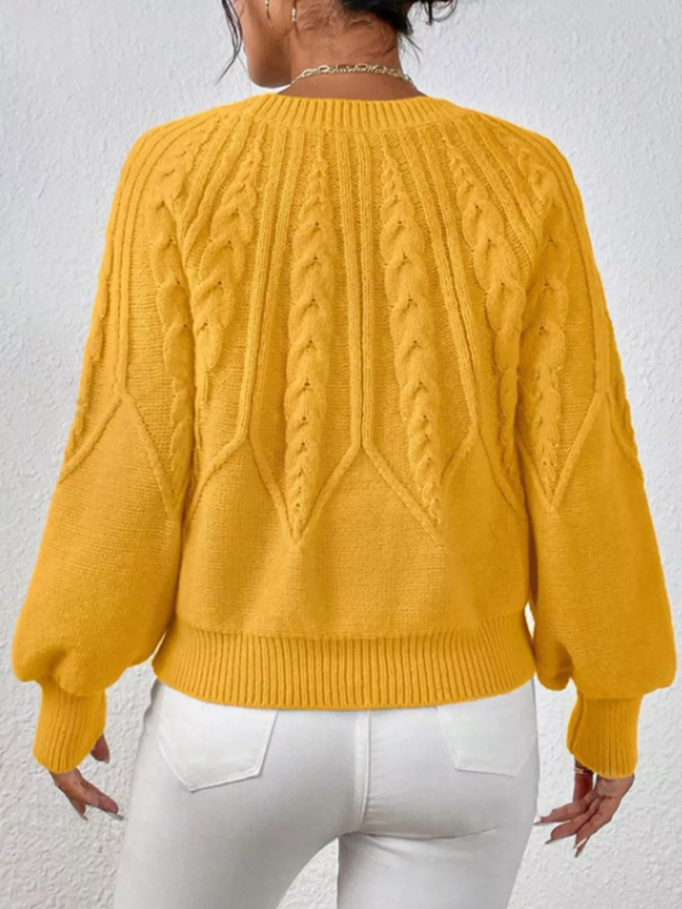 Cable Knit Long Sleeve Sweater - Image 27