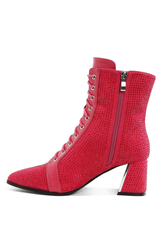 Calla Rhinestone Embellished Ankle Boots - Image 15