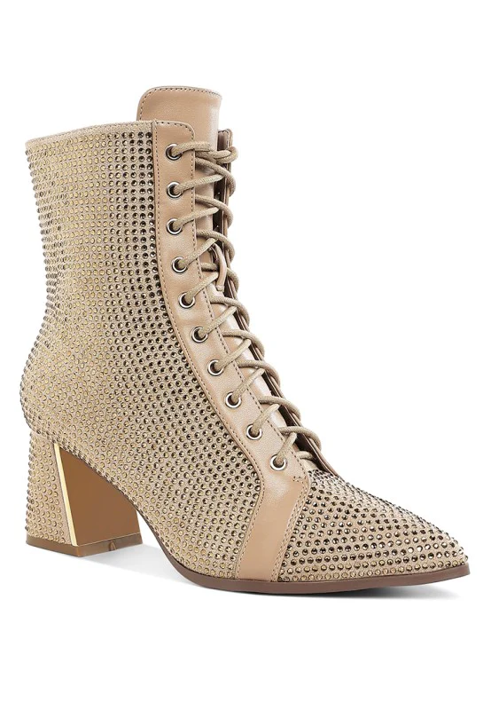 Calla Rhinestone Embellished Ankle Boots - Image 2