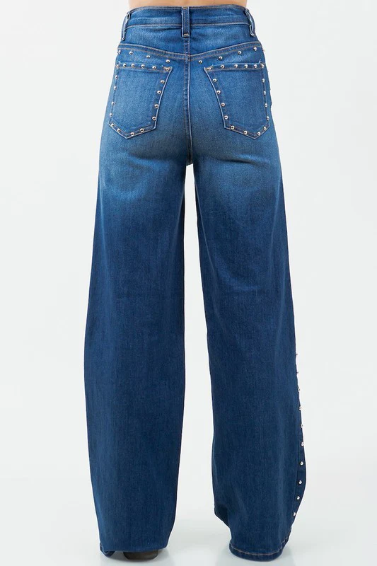 Camila Studded Wide Leg Jean - Image 5