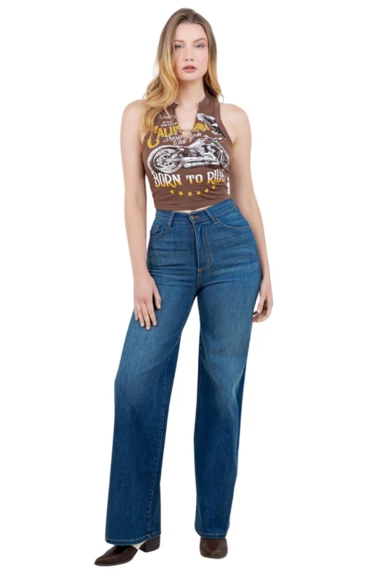 Camila Wide Leg Jean in Medium Wash - Image 4