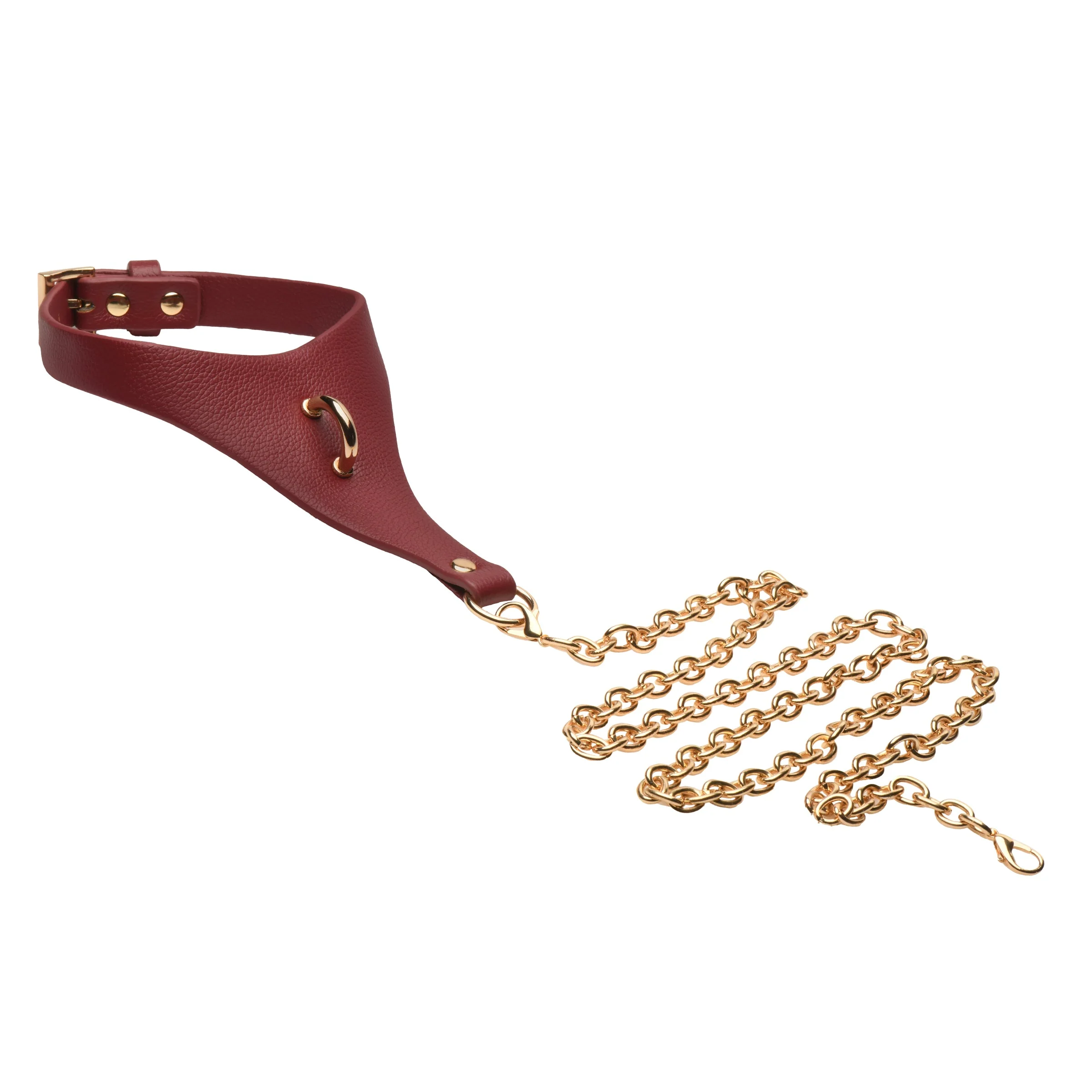 Captivate Collar With Body Chain - Red - Image 6