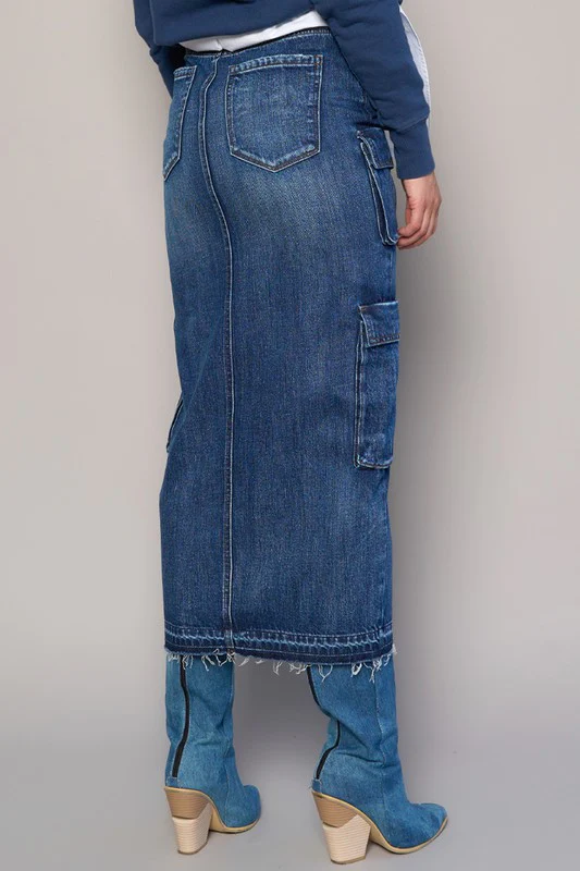 CARGO POCKET LONG SKIRT - Image 3