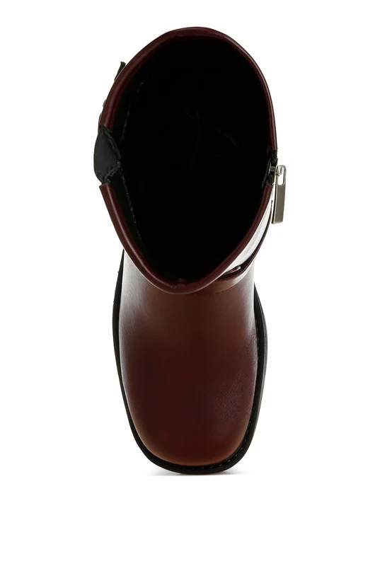 Caribou Harness Detail Biker Boots - Image 9