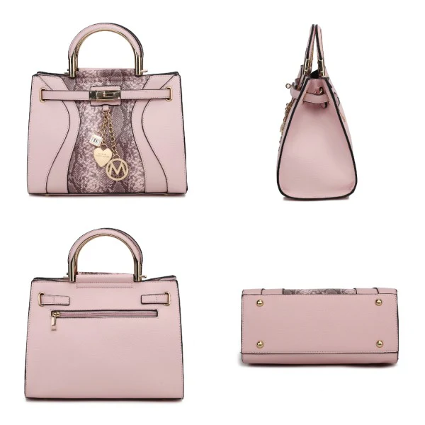 Cassia vegan Leather Satchel Bag - Image 12