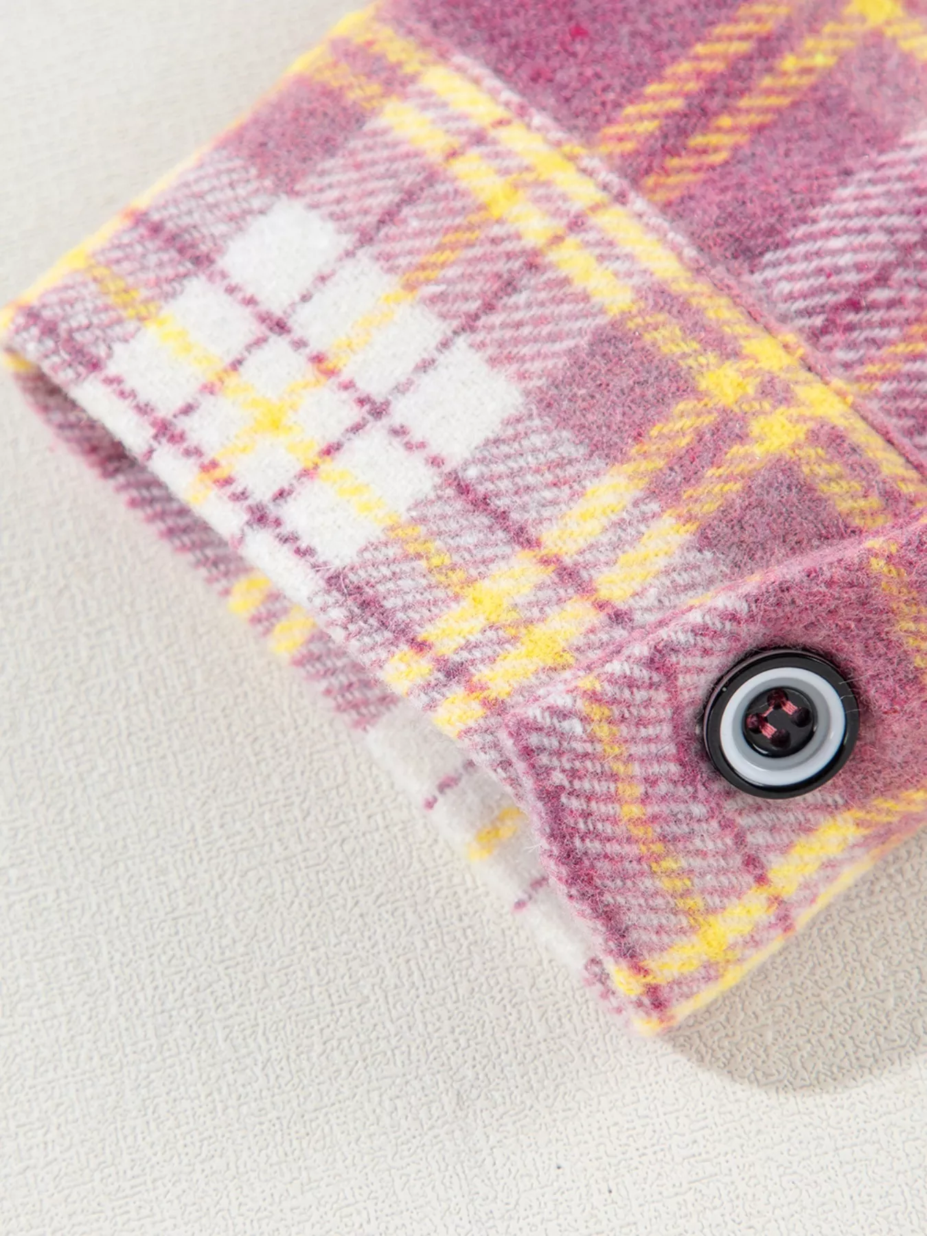 Casual Plaid Button-Down Shacket - Image 12