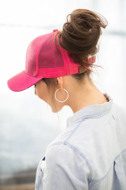 CC Glitter Messy Bun Hat Cap - Image 10