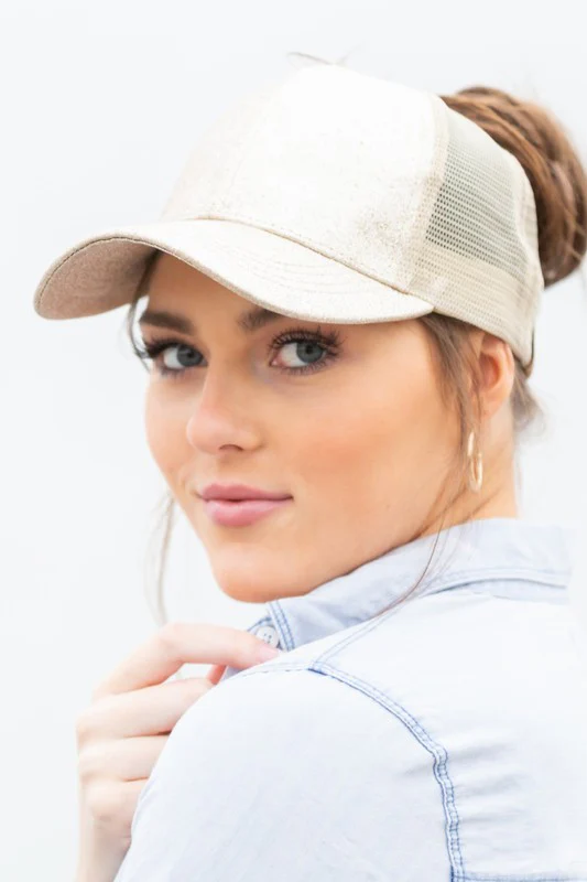 CC Glitter Messy Bun Hat Cap - Image 7