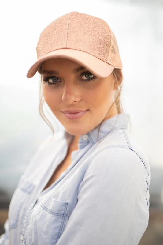 CC Glitter Messy Bun Hat Cap - Image 9