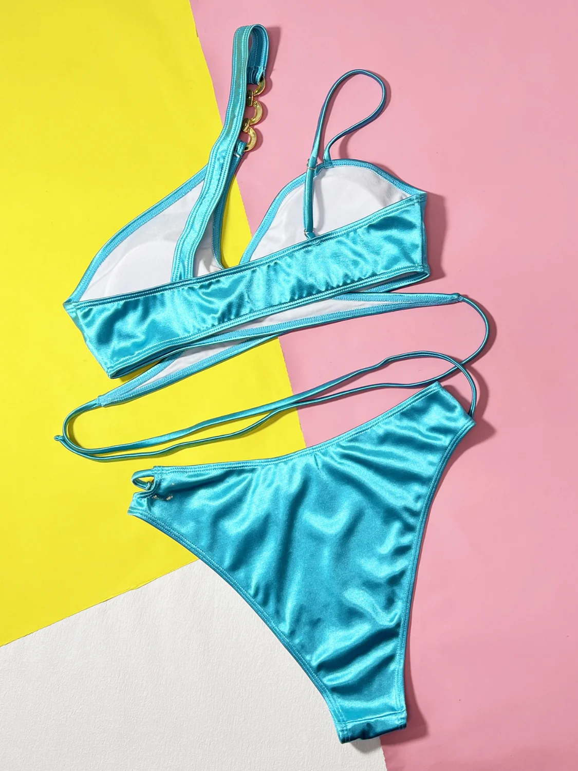 Chain Detail Crisscross Bikini Set - Image 3