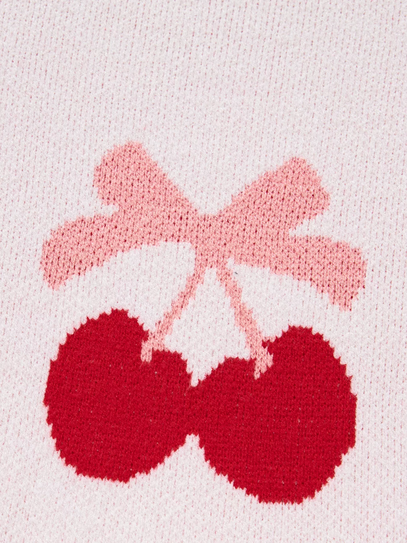 Cherry Pattern Drop Shoulder Sweater - Image 6