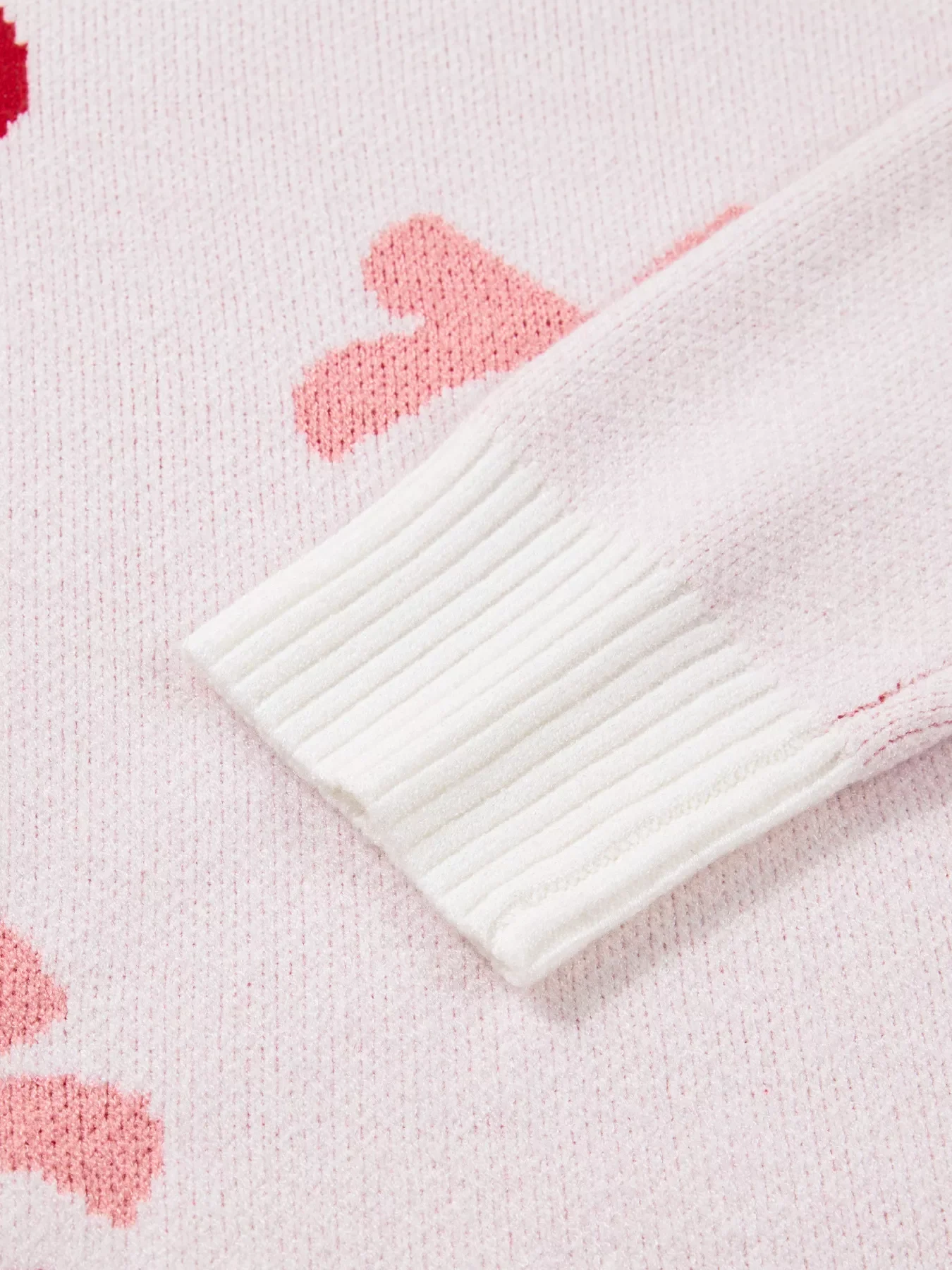 Cherry Pattern Drop Shoulder Sweater - Image 7