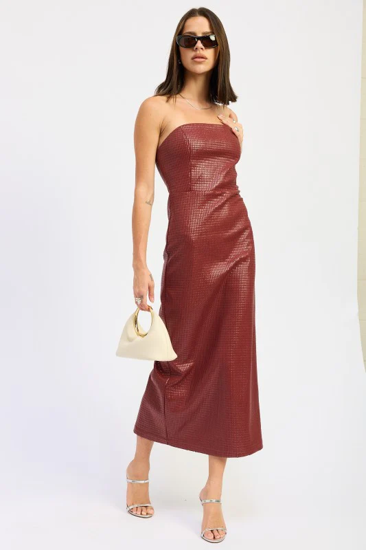 CHINTZ TEXTURED TUBE MIDI DRESS - Image 6