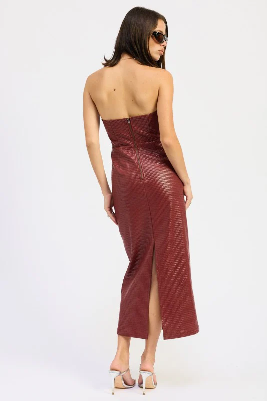CHINTZ TEXTURED TUBE MIDI DRESS - Image 8