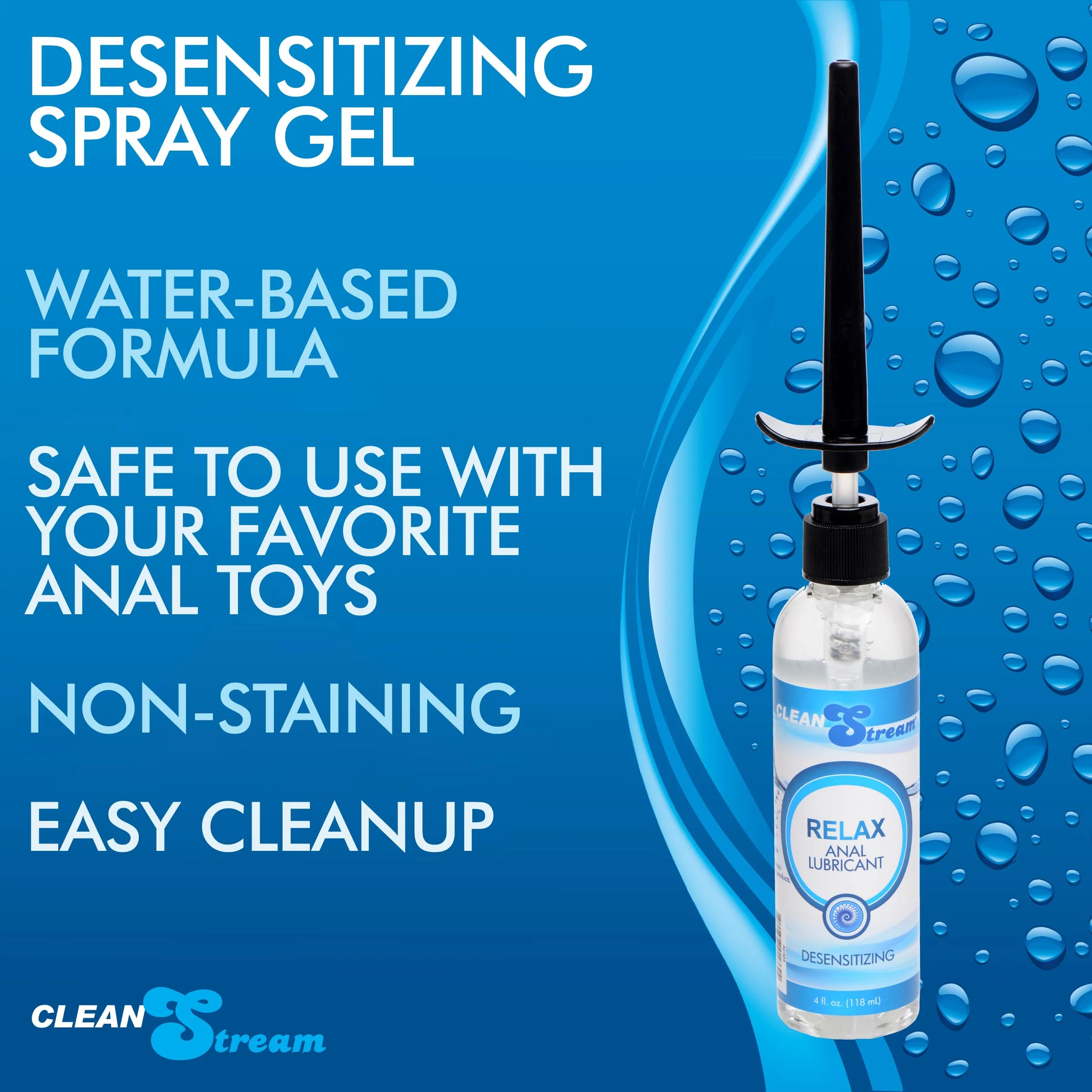 Cleanstream Relax Desensitizing Anal Lube With Injector Kit - 4 Oz - Image 3