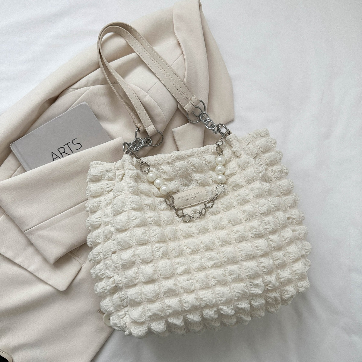 Cloud Puffy Polyester Tote Bag - Image 12