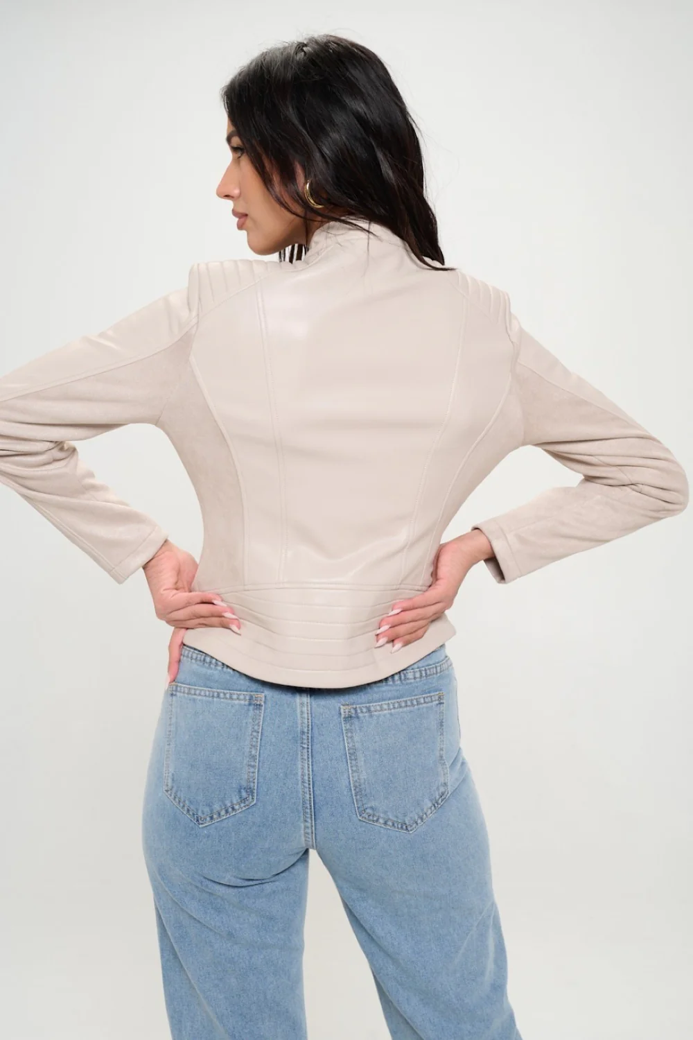 Coalition LA Zip Up Vegan Moto Jacket - Image 2