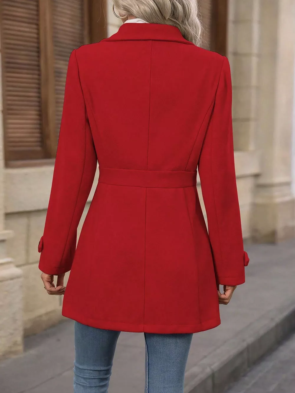 Collared Neck Button Up Coat - Image 16