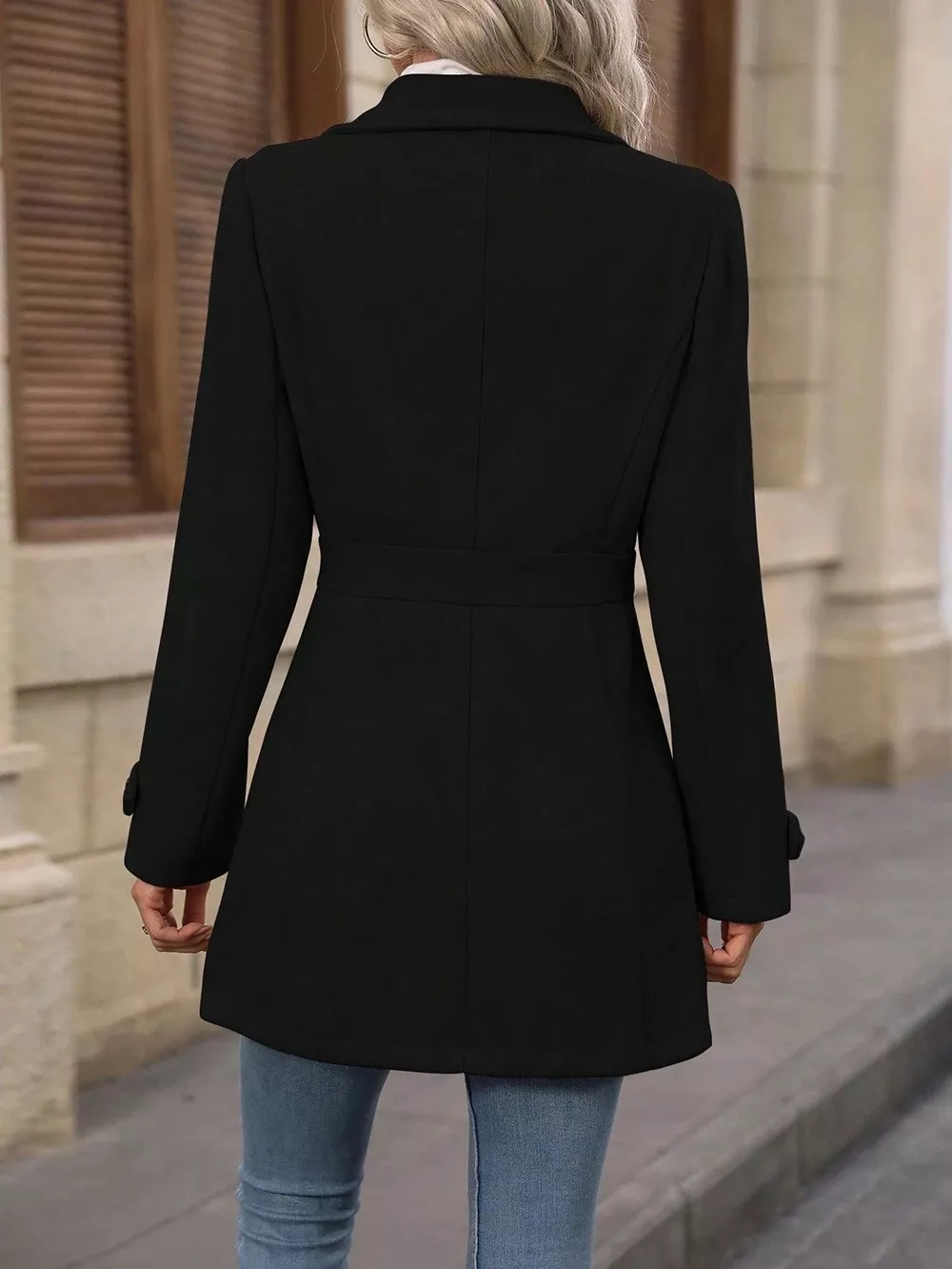 Collared Neck Button Up Coat - Image 21