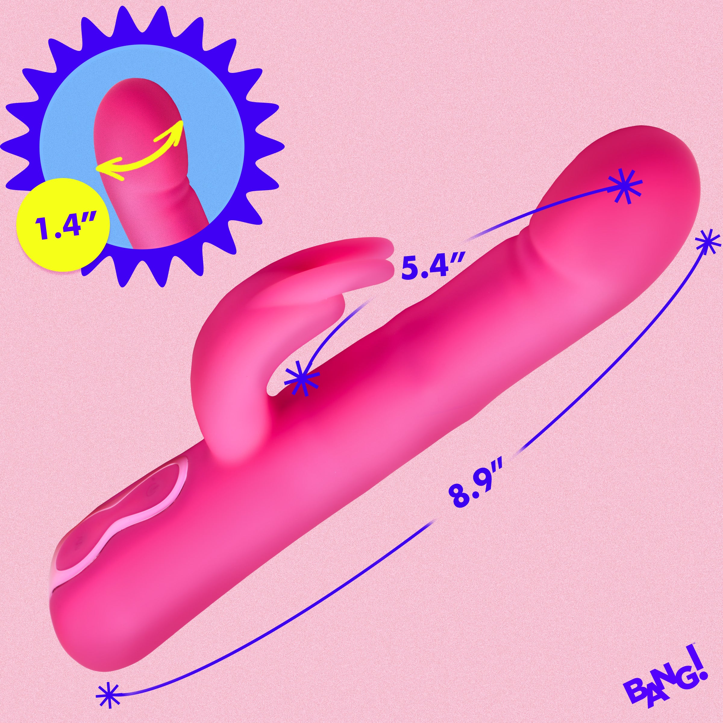 Come-hither Beaded Silicone Rabbit Vibrator - Image 3