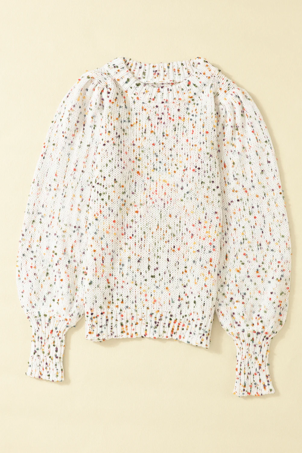 Confetti Round Neck Long Sleeve Sweater - Image 5