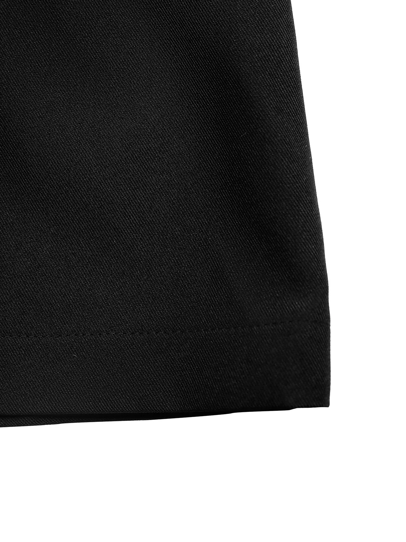 Contrast Houndstooth Tie Waist Blazer - Image 9