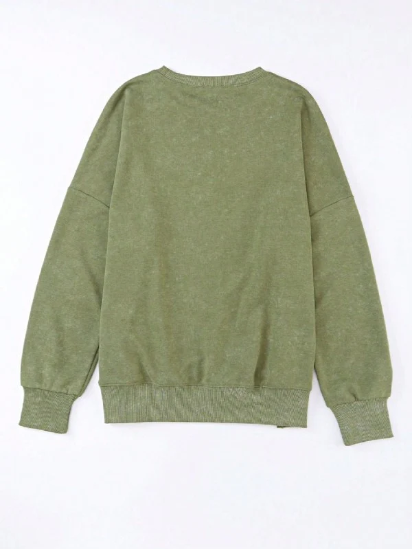 Cotton Acid Mineral Drop Shoulder Relax Sweatshirt - Image 13