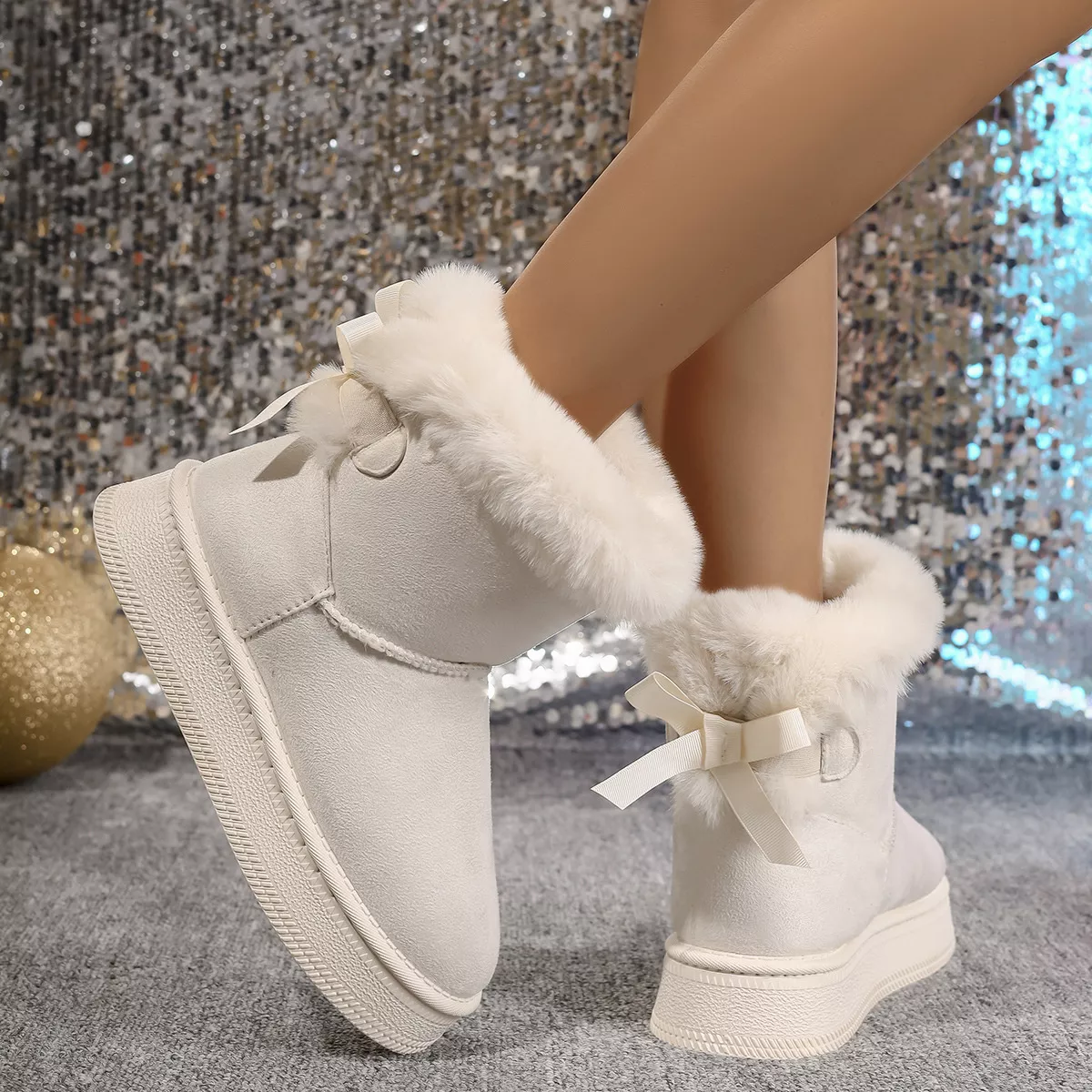 Cozy Faux Fur Trim Boots - Image 15