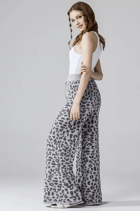 Cozy Warm Soft Leopard Fuzzy Lounge Pants - Image 15