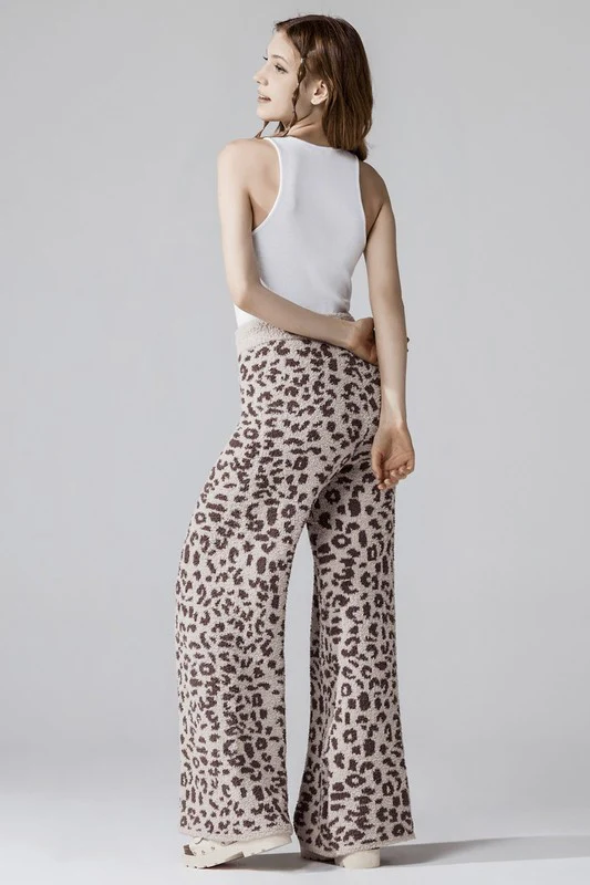 Cozy Warm Soft Leopard Fuzzy Lounge Pants - Image 18