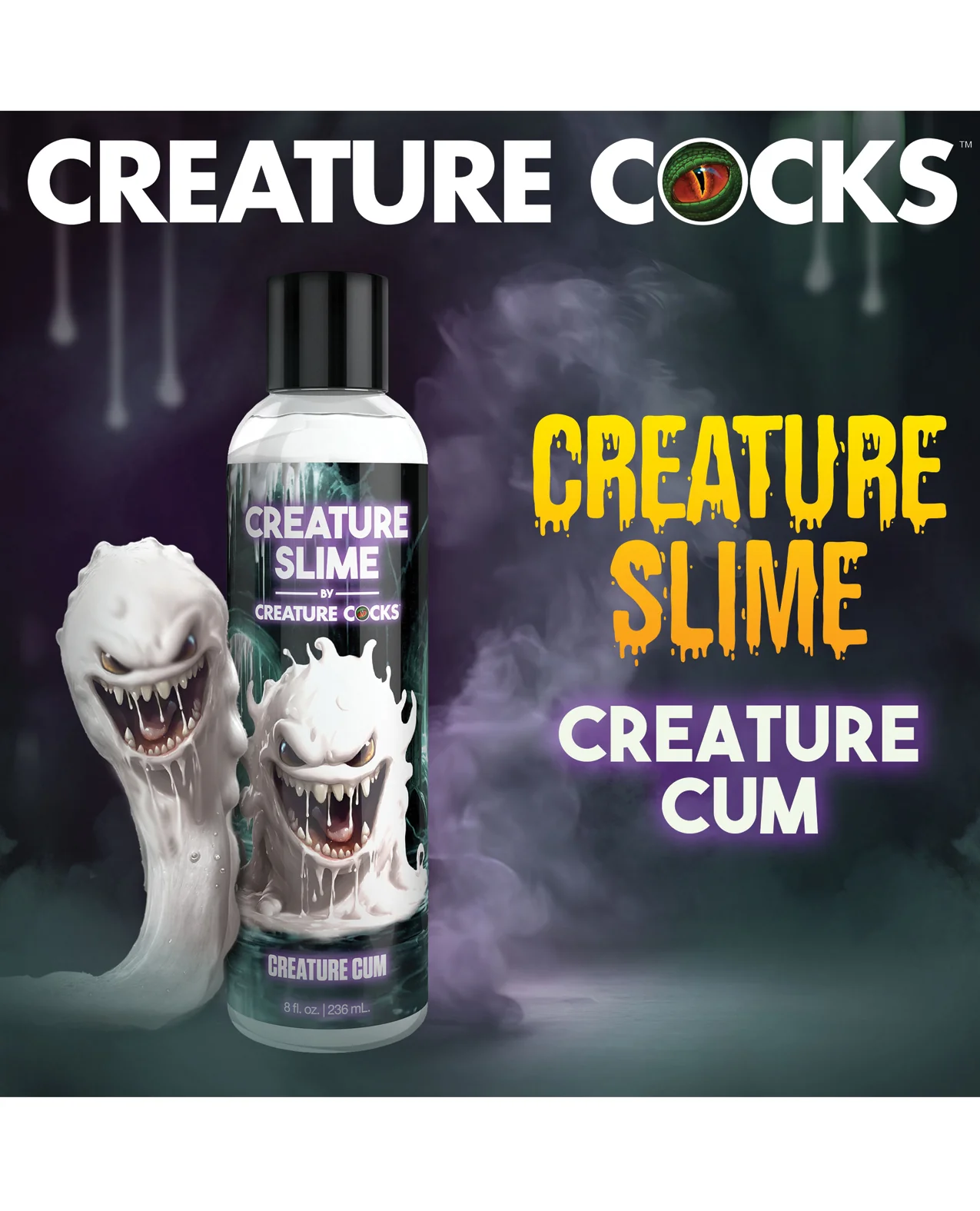 Creature Cocks - Creature Slime Creature Cum Unscented Jizz Lubricant 8 oz - Image 4